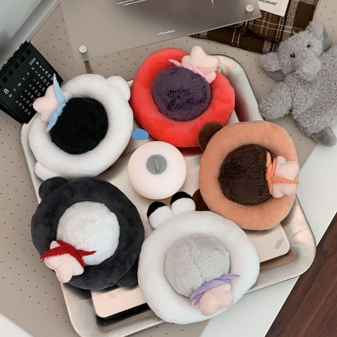 【in-stock】5cm Big Head Starfish Body Plush Keychain with Head Cover, Headband & Keychain Charm - Image 3